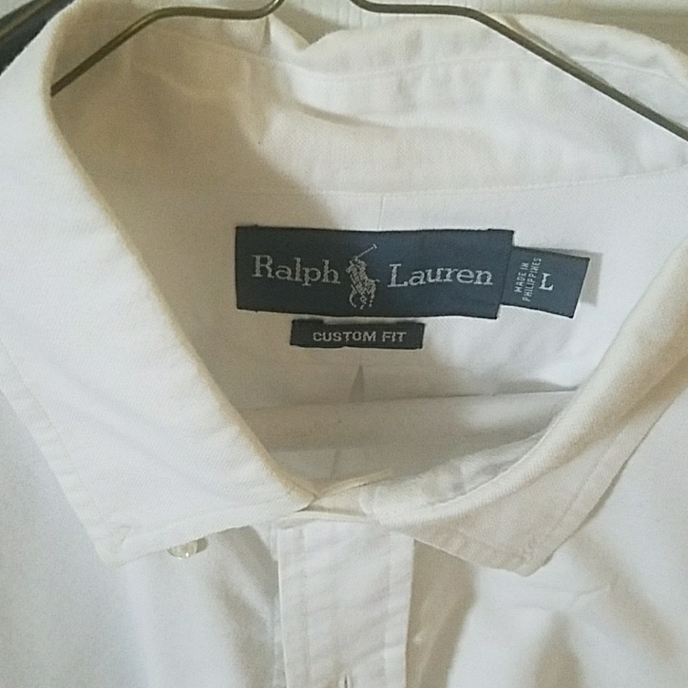 Ralph Lauren White Polo Button Down L